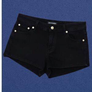 Girls Black Distressed Denim Shorts by H&M Divided